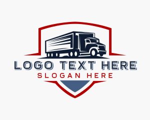 Export - Delivery  Logistics Truck logo design