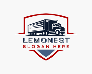 Door To Door - Delivery  Logistics Truck logo design