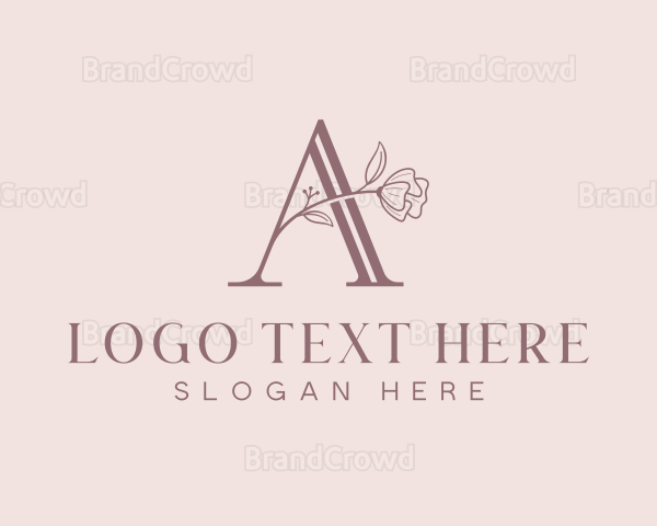 Fashion Floral Letter A Logo