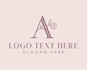 Fashion Floral Letter A logo design