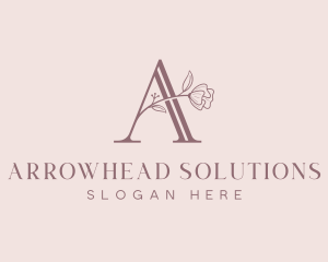 Fashion Floral Letter A logo design