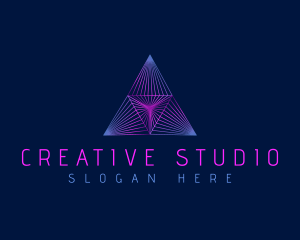 Pyramid Creative Triangle logo design