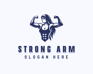 Strong Woman Gym logo design