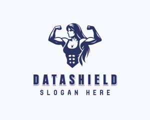 Weightlifter - Strong Woman Gym logo design