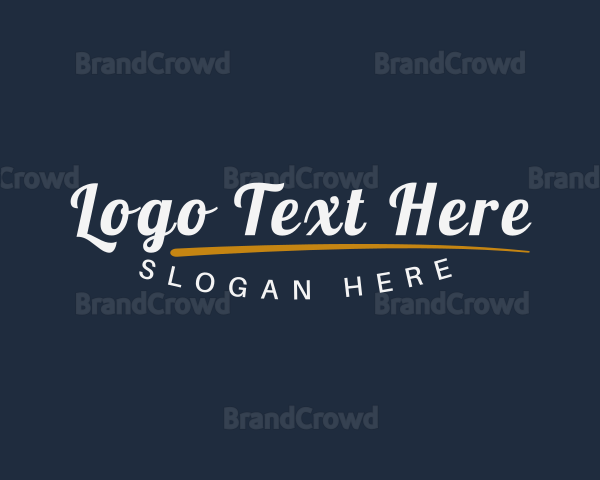 Cursive Swoosh Business Logo