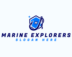 Fishing Hook Marine logo design