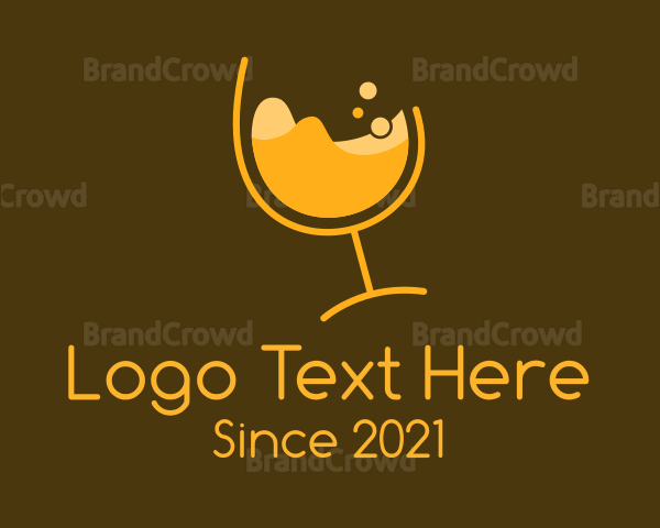 Yellow Cocktail Glass Logo