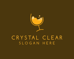 Glass - Yellow Cocktail Glass logo design