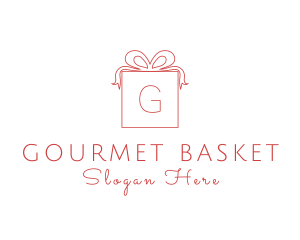 Hamper - Ribbon Birthday Gift Box logo design