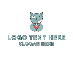 Siamese - Cat Pet Care Vet logo design