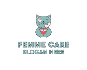 Cat Pet Care Vet logo design