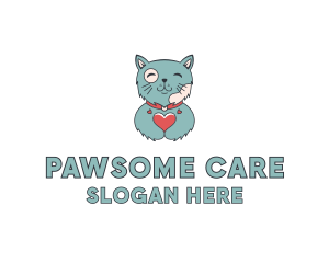 Cat Pet Care Vet logo design