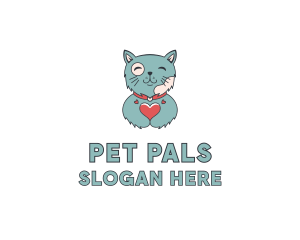 Cat Pet Care Vet logo design