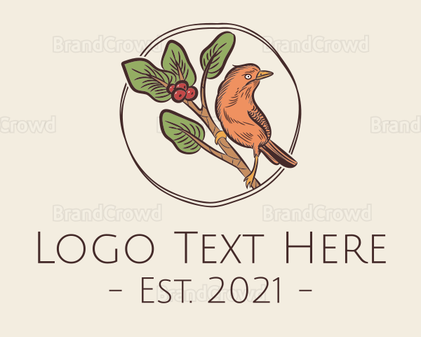 Wild Bird Berry Branch Logo