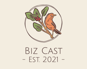 Bird Sanctuary - Wild Bird Berry Branch logo design