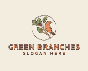 Wild Bird Berry Branch logo design