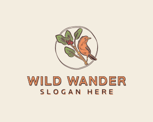 Wild Bird Berry Branch logo design