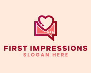 Dating Message Chat logo design