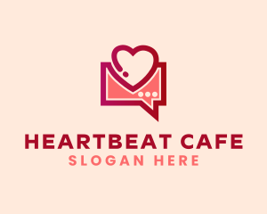 Heart - Heart Message Chat logo design