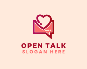 Dating Message Chat logo design