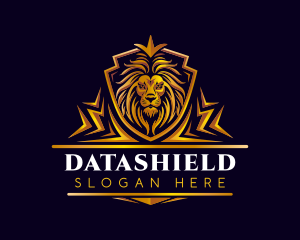 Lion Crown Shield Logo