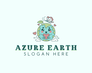 Eco Earth Globe logo design