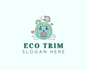 Eco Earth Globe logo design