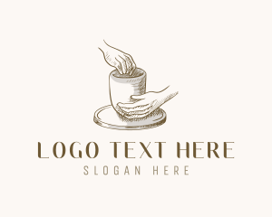 Hand Drawn - Hand Sculpting Clay logo design