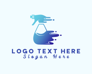 Alcohol - Water Cleaning Sanitation logo design