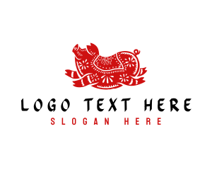 Zodiac - Pig Chinese Zodiac logo design