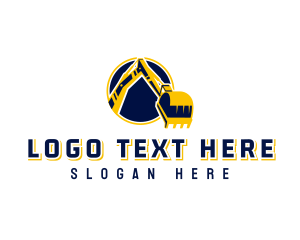 Digging - Excavator Digger Backhoe logo design