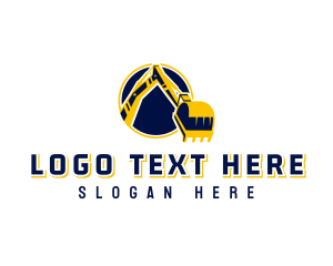 Excavator Digger Backhoe Logo