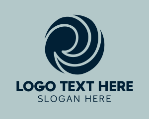 Telecom - Global Vortex Sphere logo design