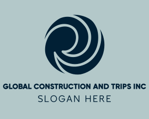 Global Vortex Sphere  logo design