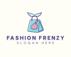 Shopaholic - Shopping Bag Parcel logo design