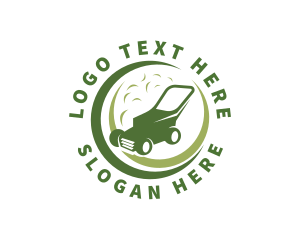 Yard Grass Lawn Mower Logo