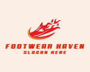 Shoes - Fire Shoe Race logo design