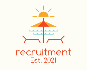 Recreation - Beach Umbrella Summer logo design