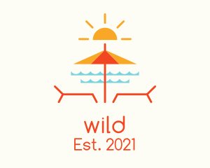 Splash - Beach Umbrella Summer logo design