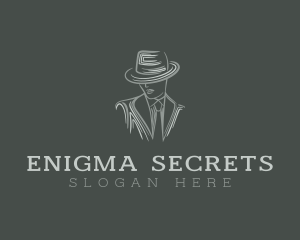 Mysterious - Mysterious Man Suit Tie logo design