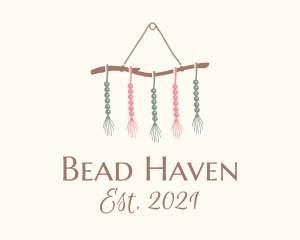 Beads - Wall Hanging Beads Macrame logo design