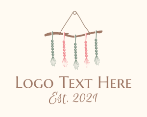 Tassel - Wall Hanging Beads Macrame logo design