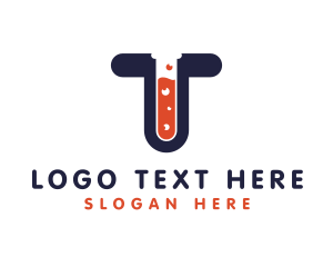 Initial - Blue T Lab logo design