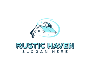 House - Pressure Washer Home Cleaner logo design