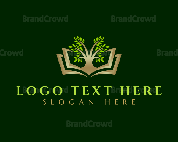 Tree Book Plant Logo