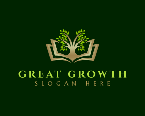 Tree Book Plant logo design