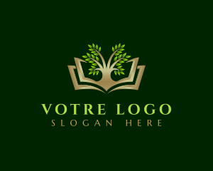 Growth - Tree Book Plant logo design
