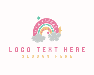 Preschool - Kindergarten Rainbow Stars logo design