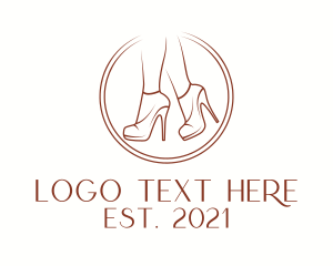 Feet - Red Heel Boots logo design