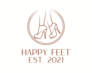 Feet - Red Heel Boots logo design